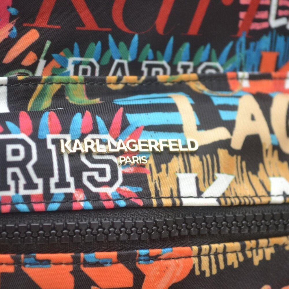 Karl Lagerfeld Nylon Script Backpack BNWT - Picture 6 of 7